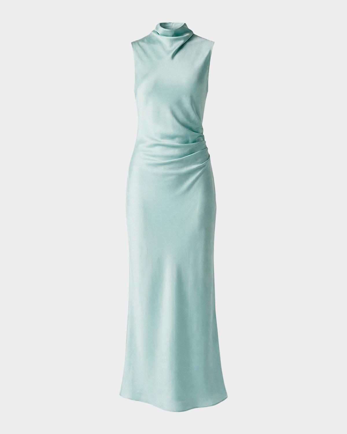 Toccin Koralie Draped-Neck Midi Dress