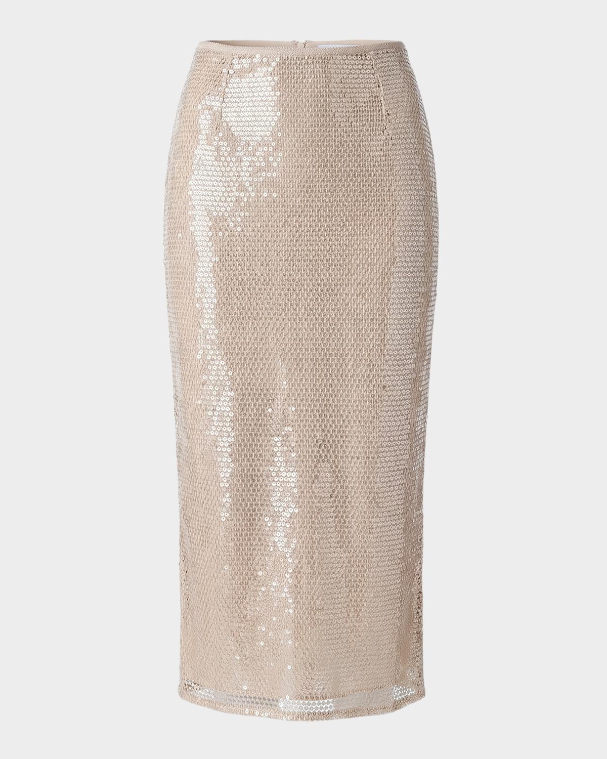Toccin Leilani Sequined Pencil Skirt