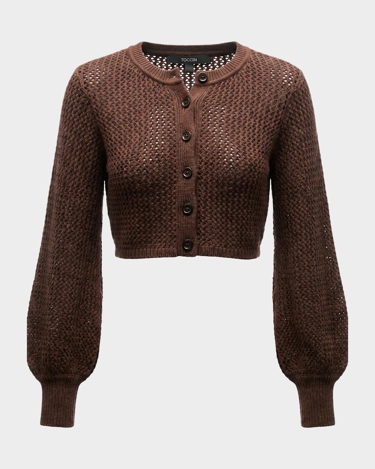 Toccin Tori Blouson-Sleeve Cardigan
