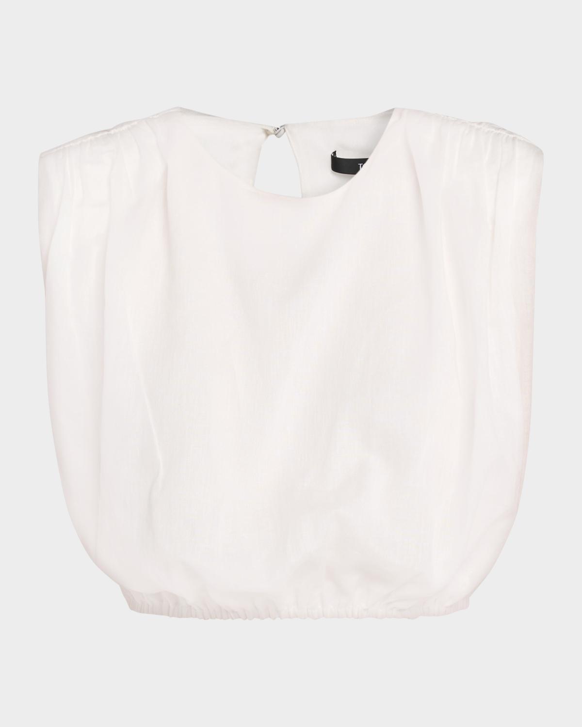 Toccin Sirelle Linen-Cotton Crop Top