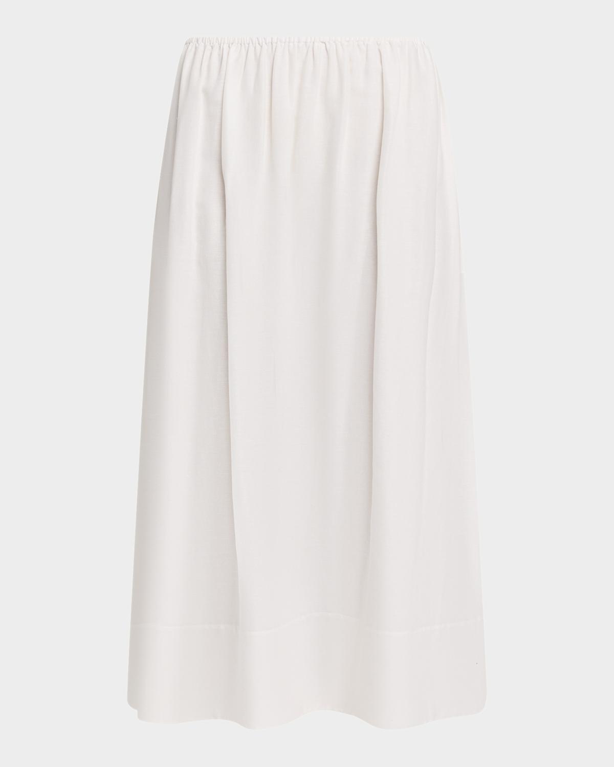 Toccin Imogen Linen-Cotton Midi Skirt