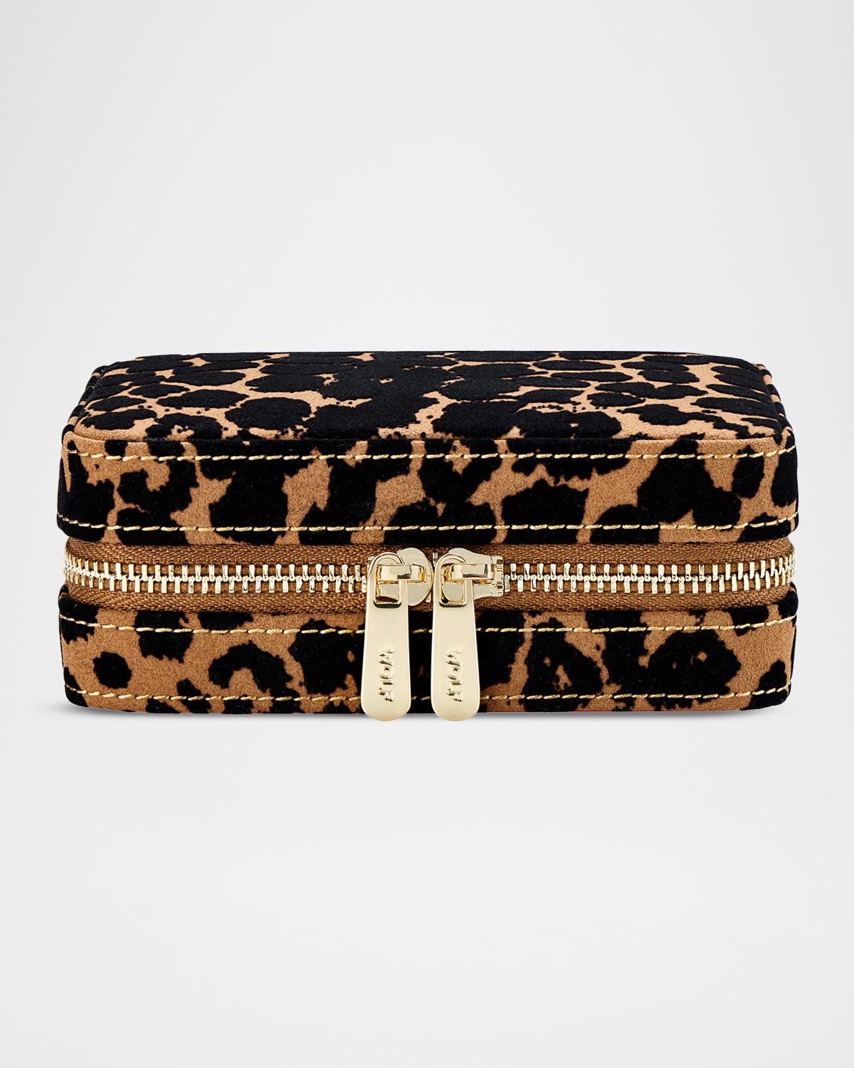 WOLF Savanna Leopard Print Jewelry Zip Case