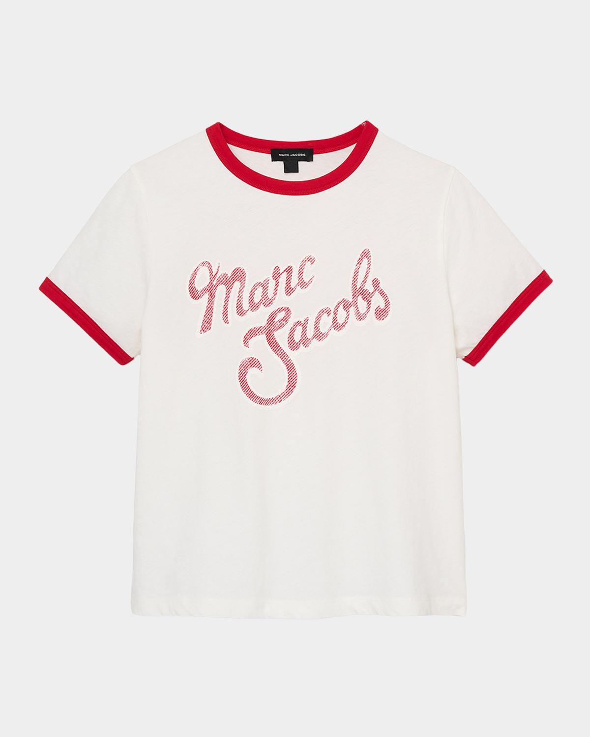 Marc Jacobs Logo Short-Sleeve Ringer Femme Tee