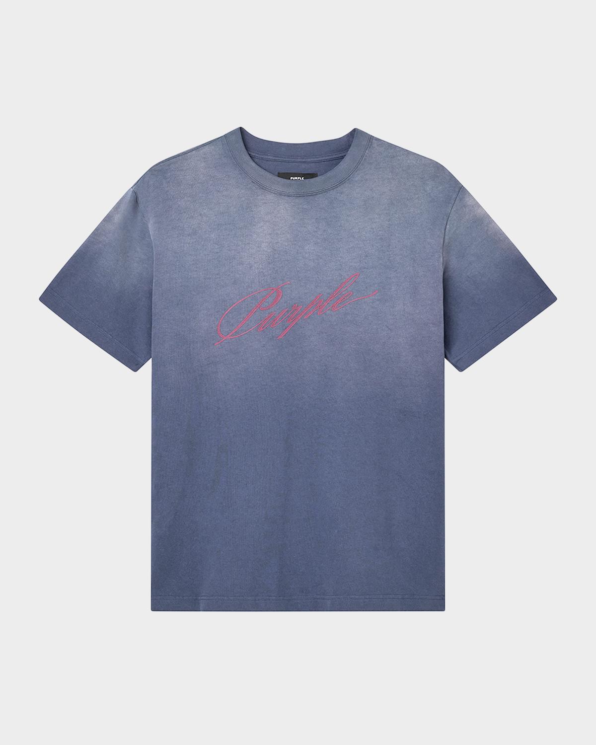 PURPLE Men's Logo Washed Cotton T-Shirt