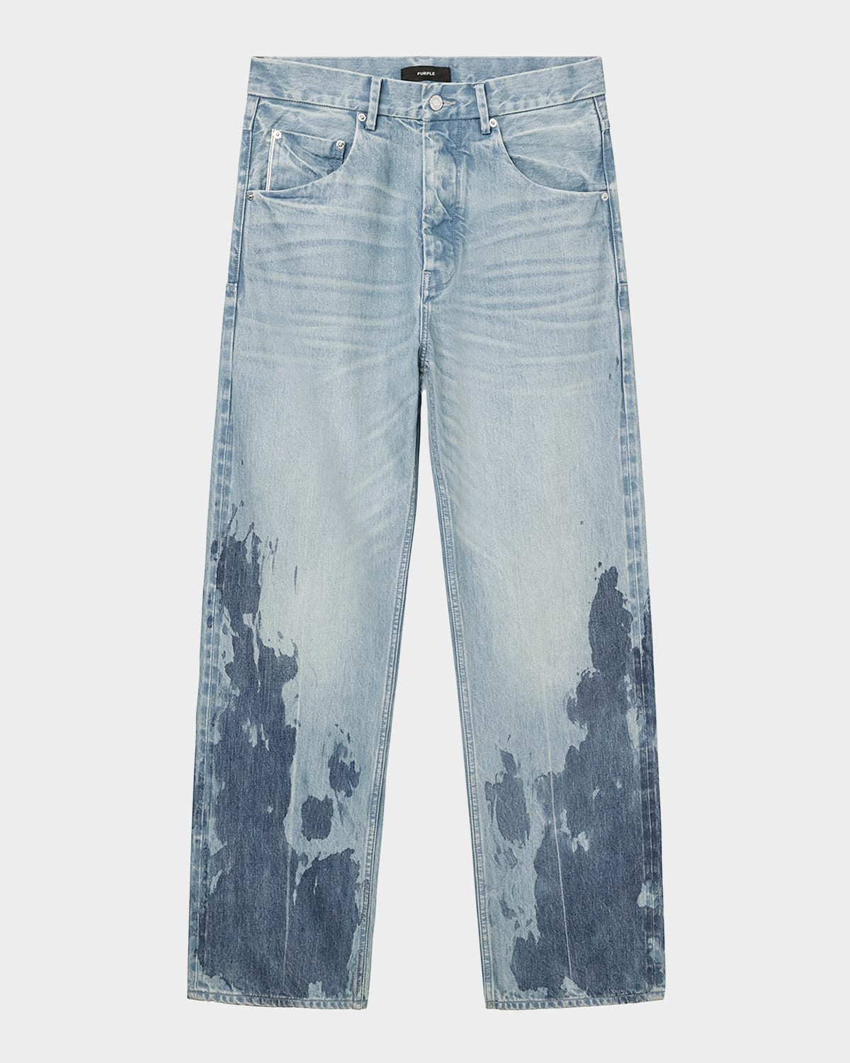 Purple Men & Apos;s Blowout Bleached Wide-leg Jeans