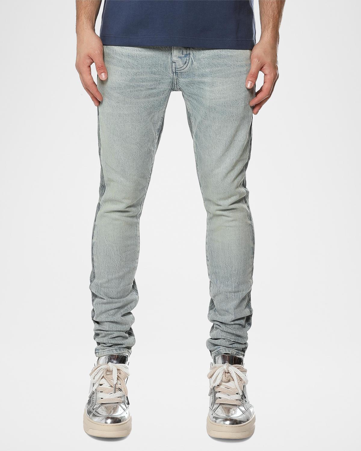PURPLE Men's Two-Tone Skinny Jeans
