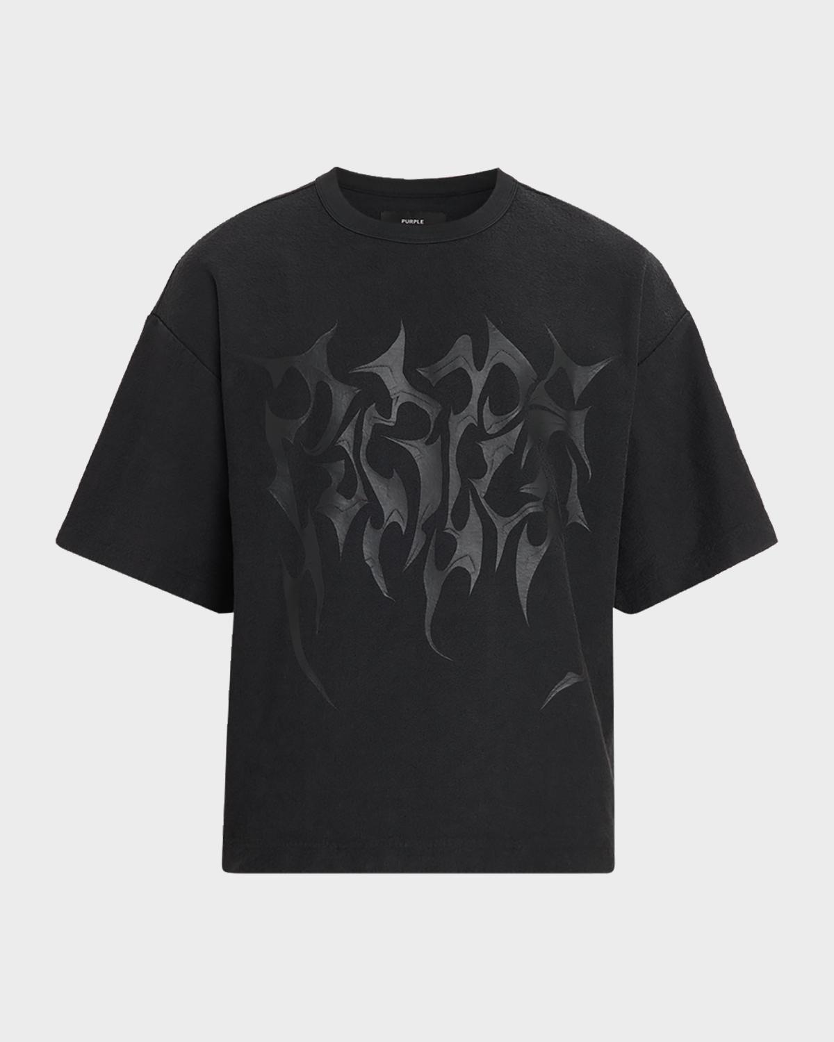 PURPLE Men's Flame-Print Cotton Jersey T-Shirt