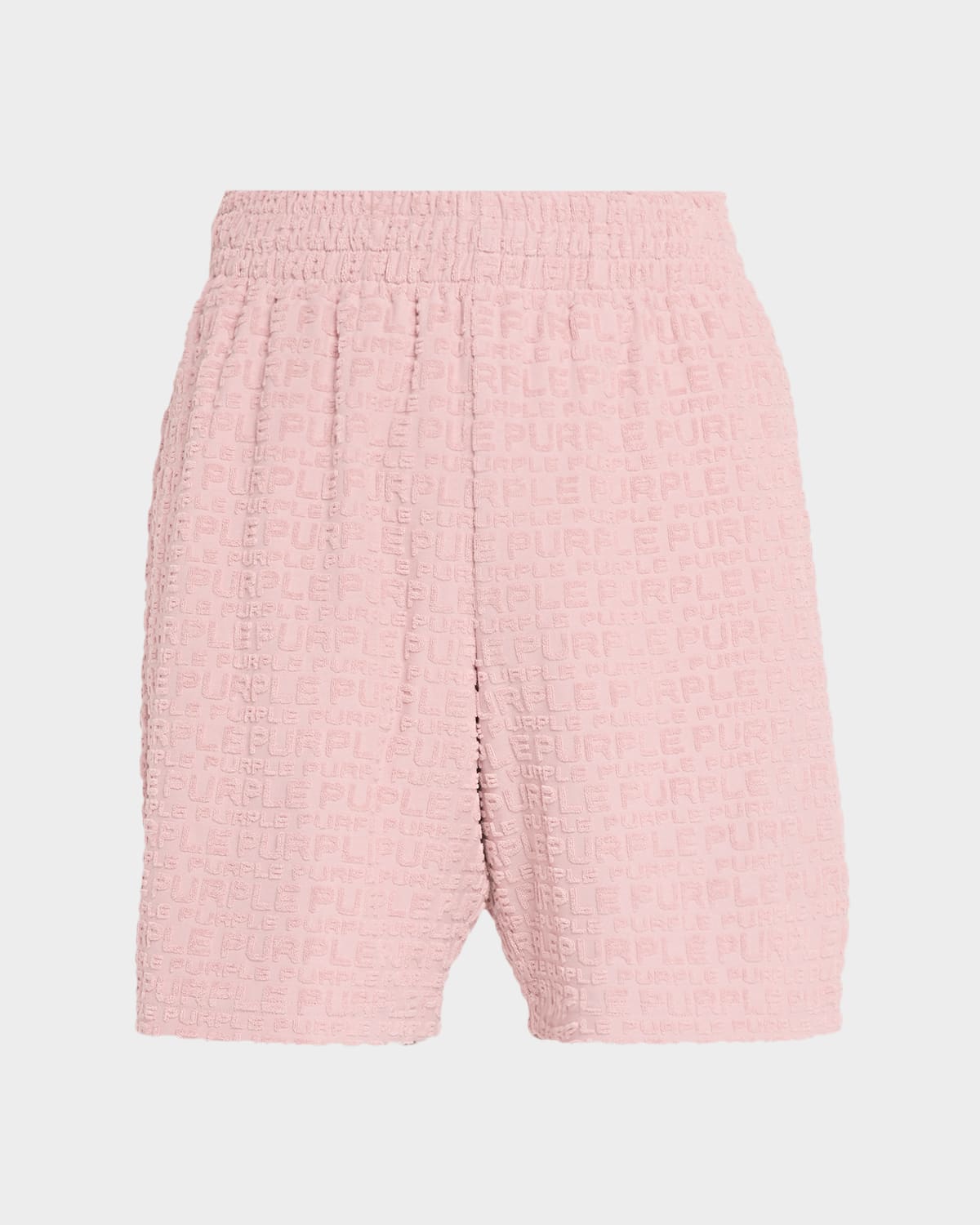 Purple Men & Apos;s Terry Toweling Pull-on Shorts In Pink