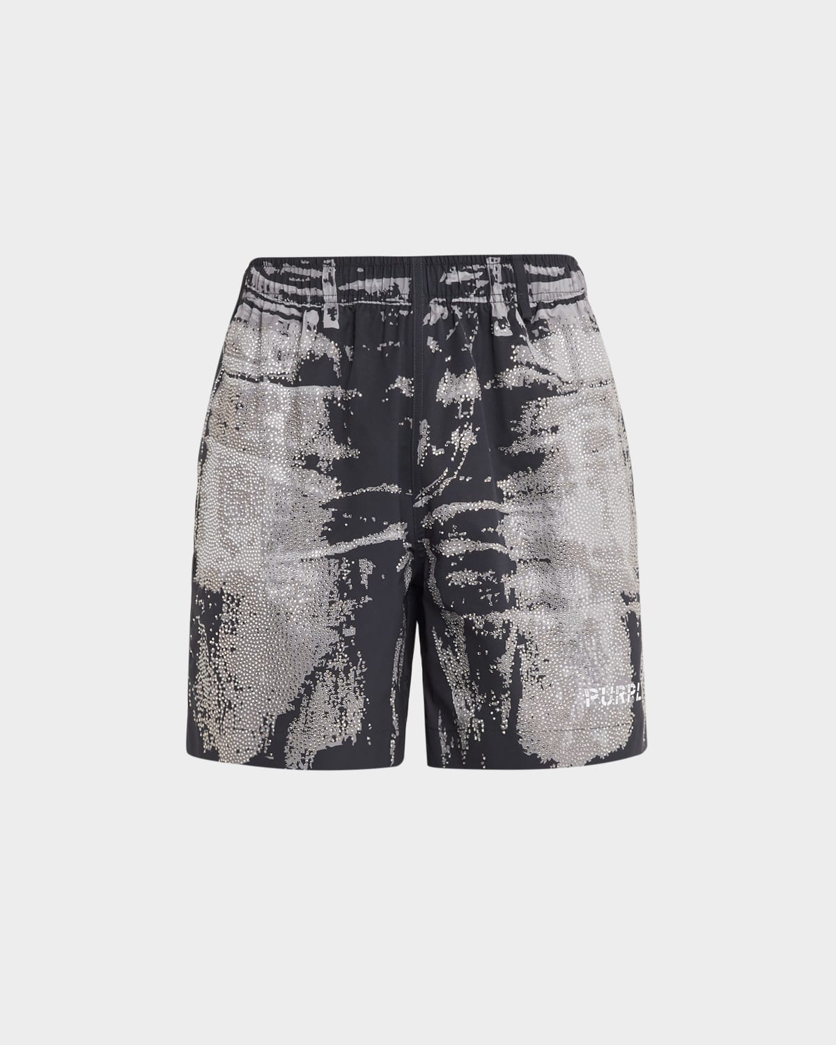 Purple Men & Apos;s All Round Embellished Shorts In Black