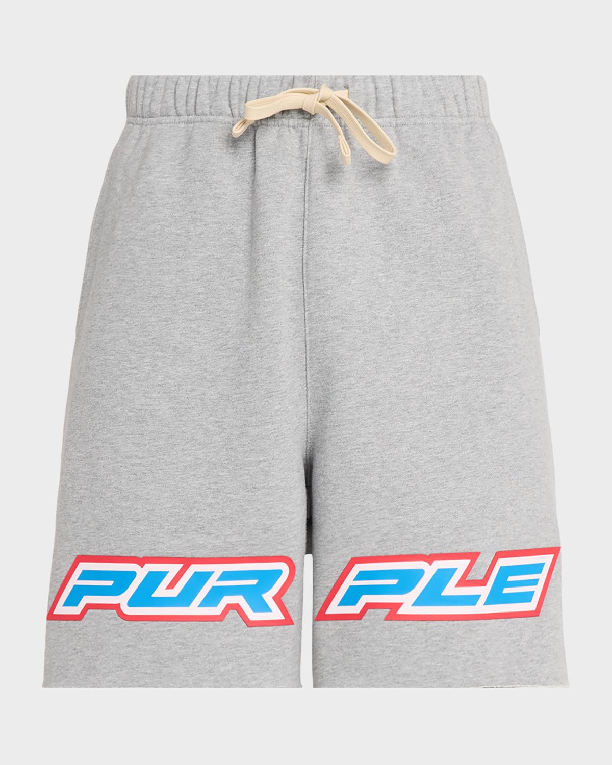 PURPLE Men's Turbo Type Logo Fleece Shorts