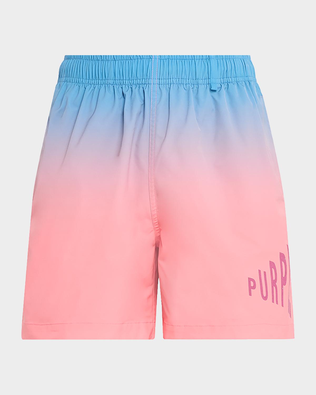 PURPLE Men's All Around Gradient Logo Swim Shorts