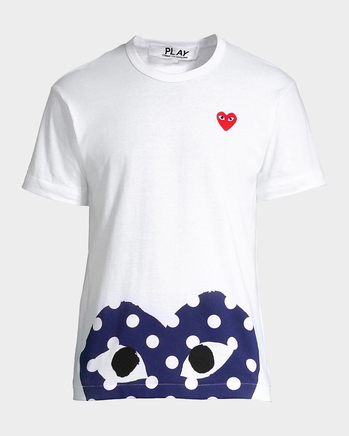 Comme des Garcons Half Polka Dot Graphic Tee