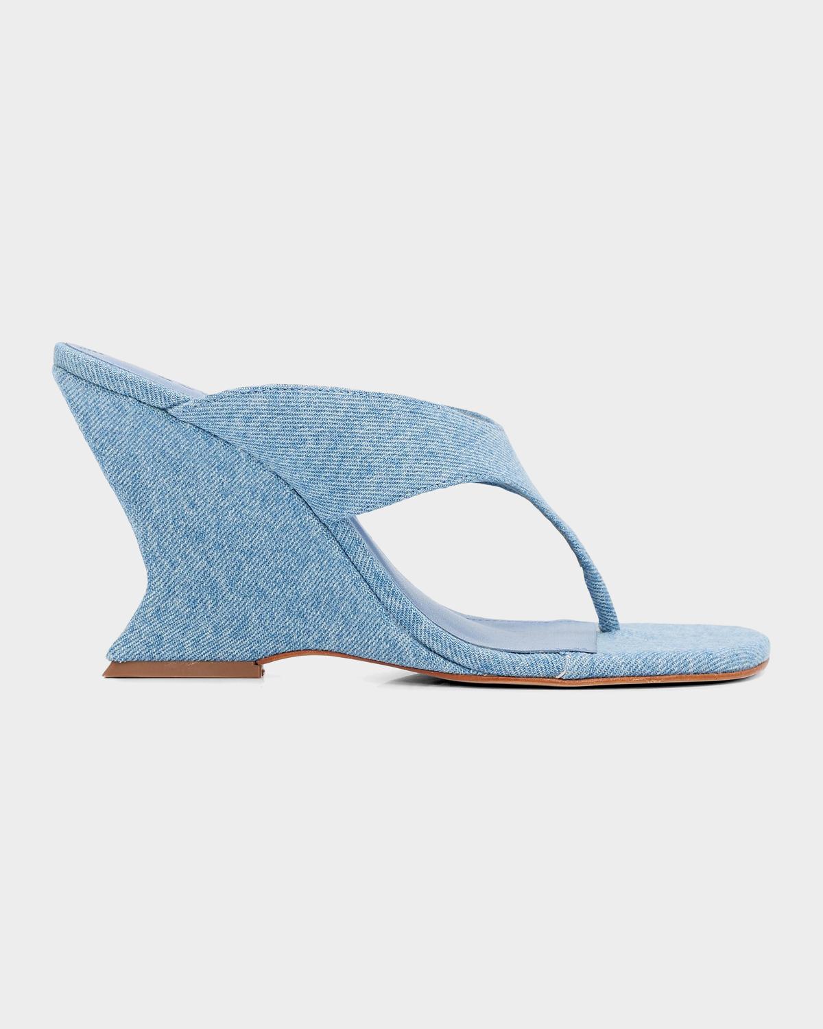 Schutz Maya 90MM Denim Sandals