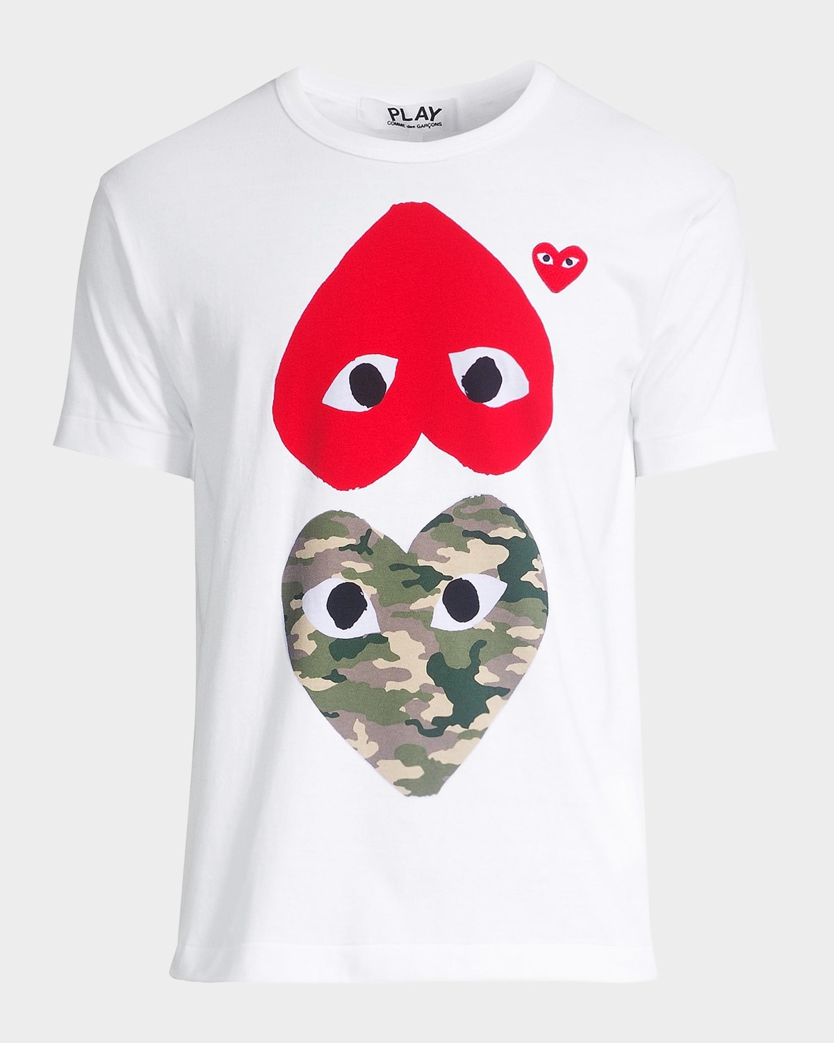 Comme des Garcons Two Heart Camo Cotton Tee