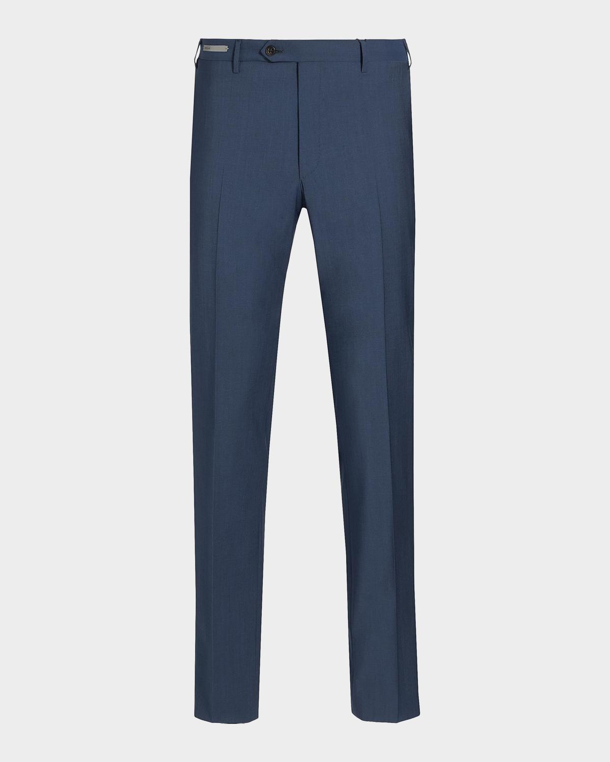Corneliani Men's Stretch-Wool Straight-Leg Pants