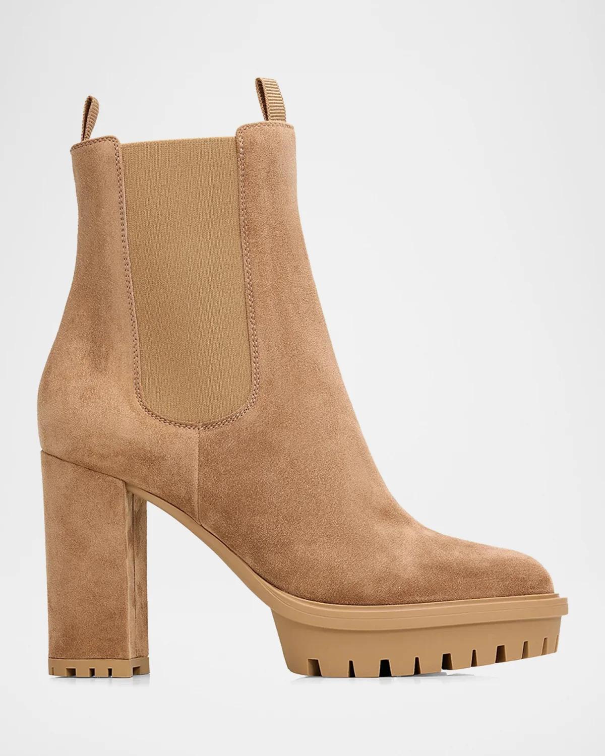 Gianvito Rossi 70mm Suede Chelsea Boots