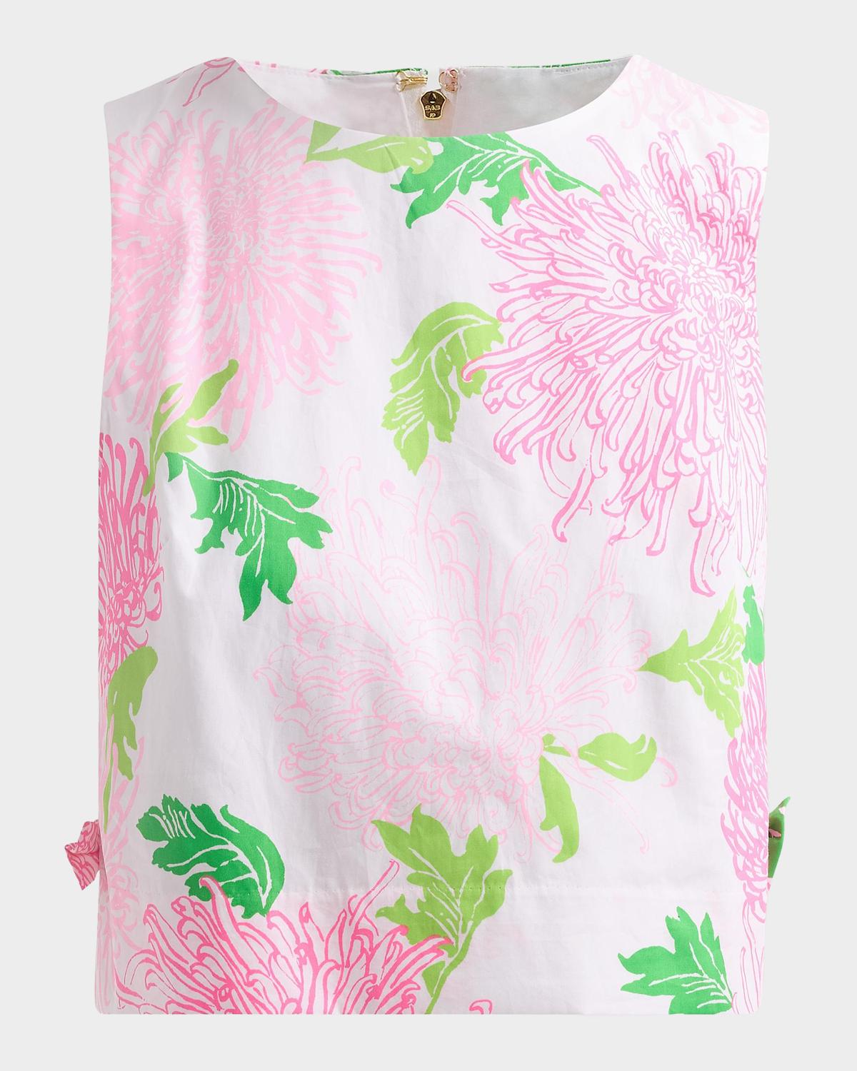 Lilly Pulitzer Annaleese Floral Cotton Sleeveless Crop Top