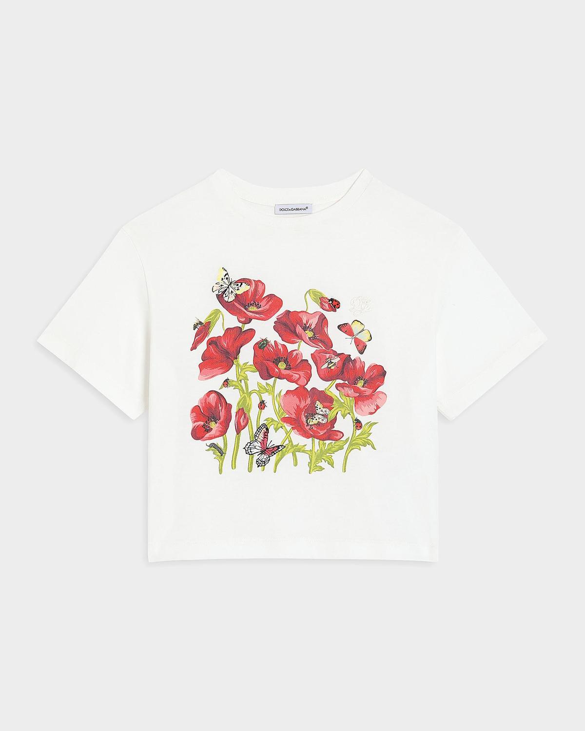 Little Girl & apos;s & Girl & apos;s Floral Crop T-Shirt