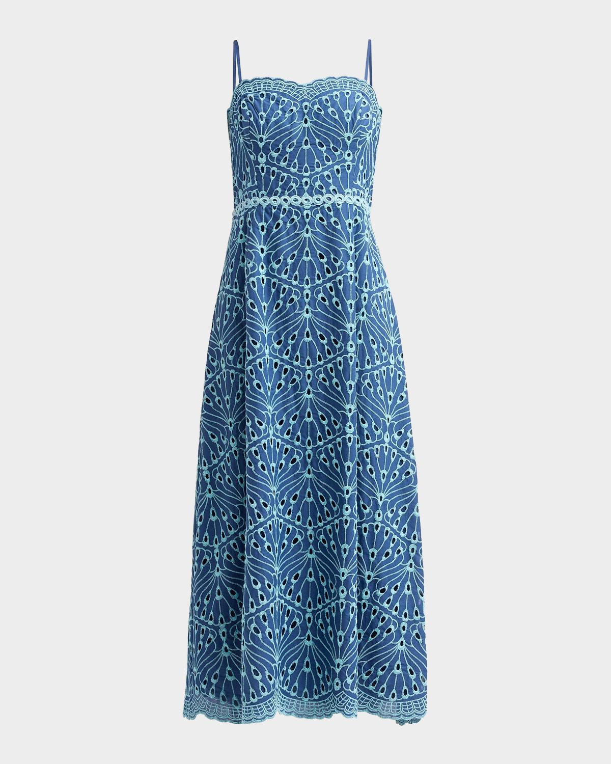 Lilly Pulitzer Arlin Eyelet-Embroidered Scalloped Midi Dress