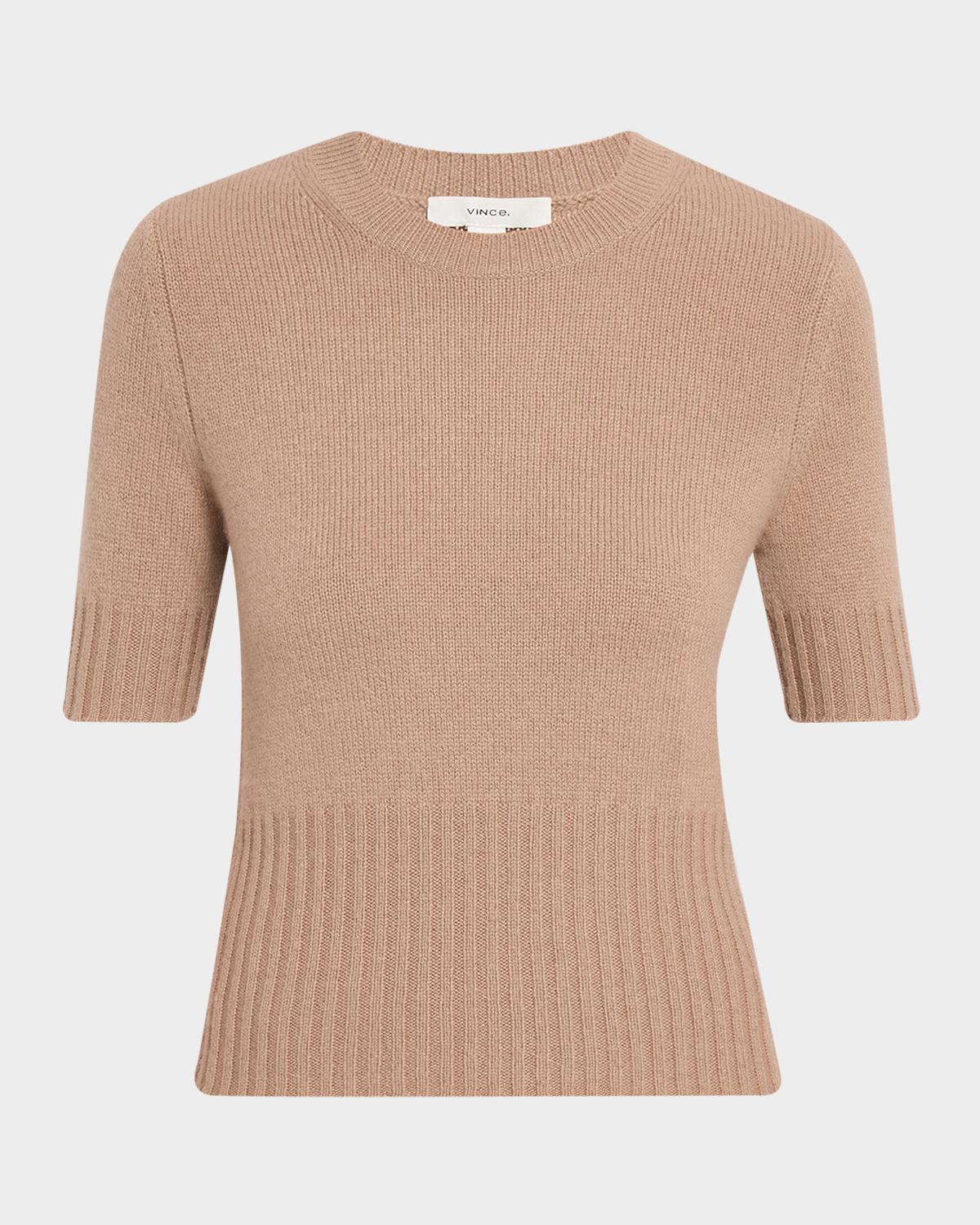 Vince Wool & Cashmere Short-Sleeve Sweater