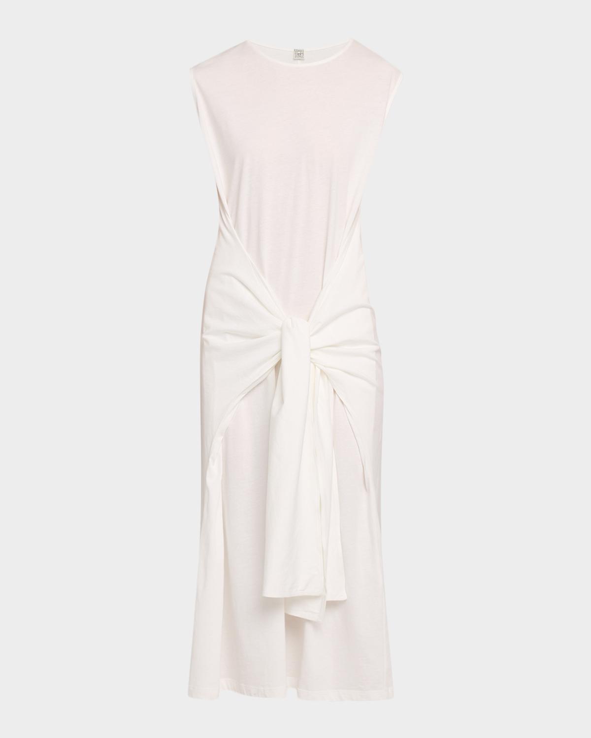 Toteme Tie-Waist Cotton Jersey Dress