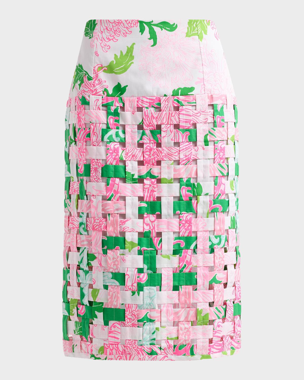 Lilly Pulitzer Goodwin Floral Woven Midi Skirt