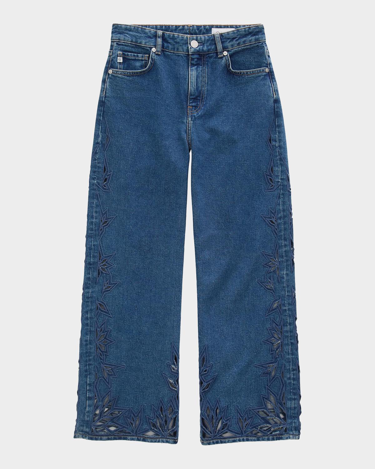 AG Jeans Saige Wide-Leg Crop Jeans