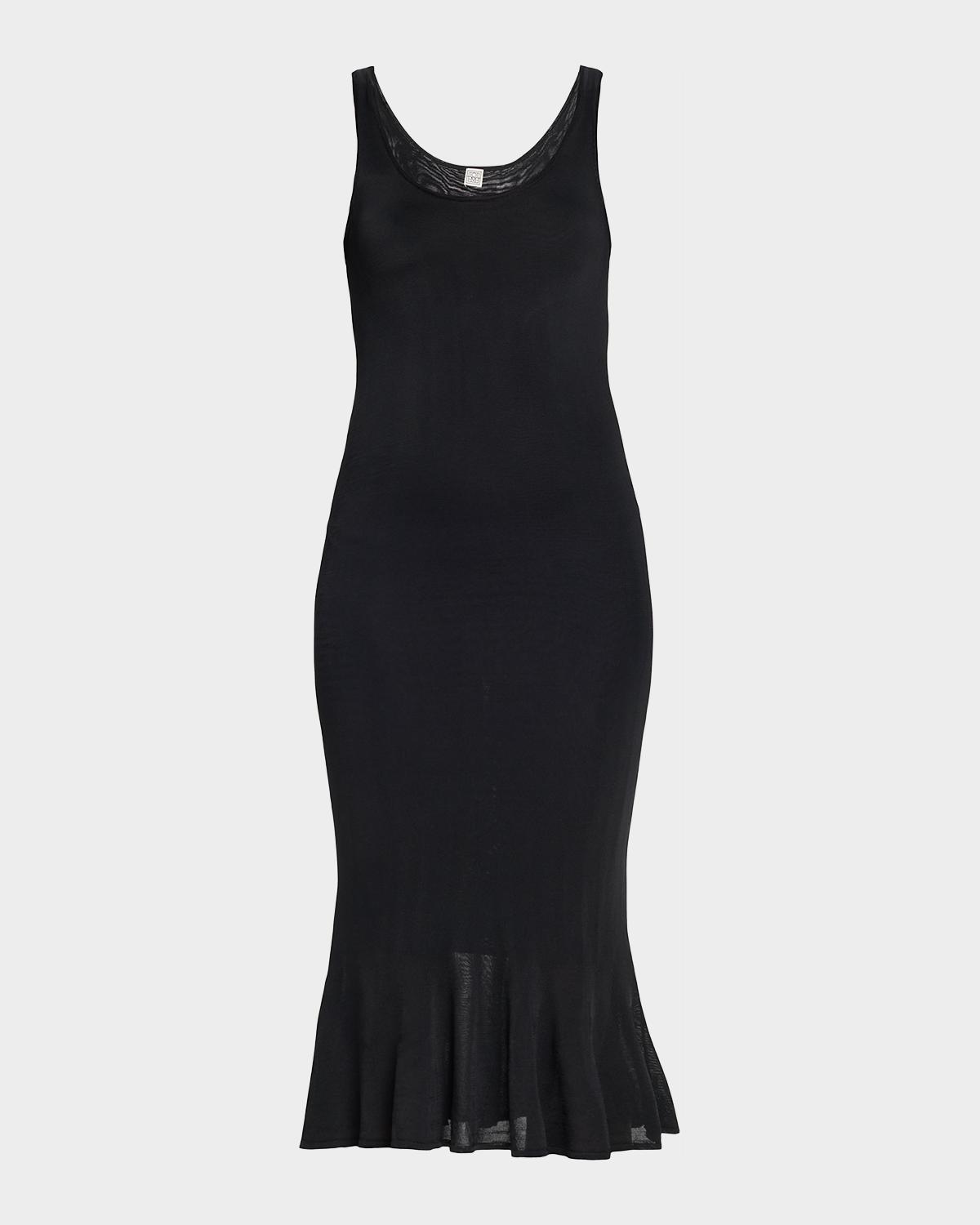 Toteme Fluted Hem Sleeveless Midi Dress