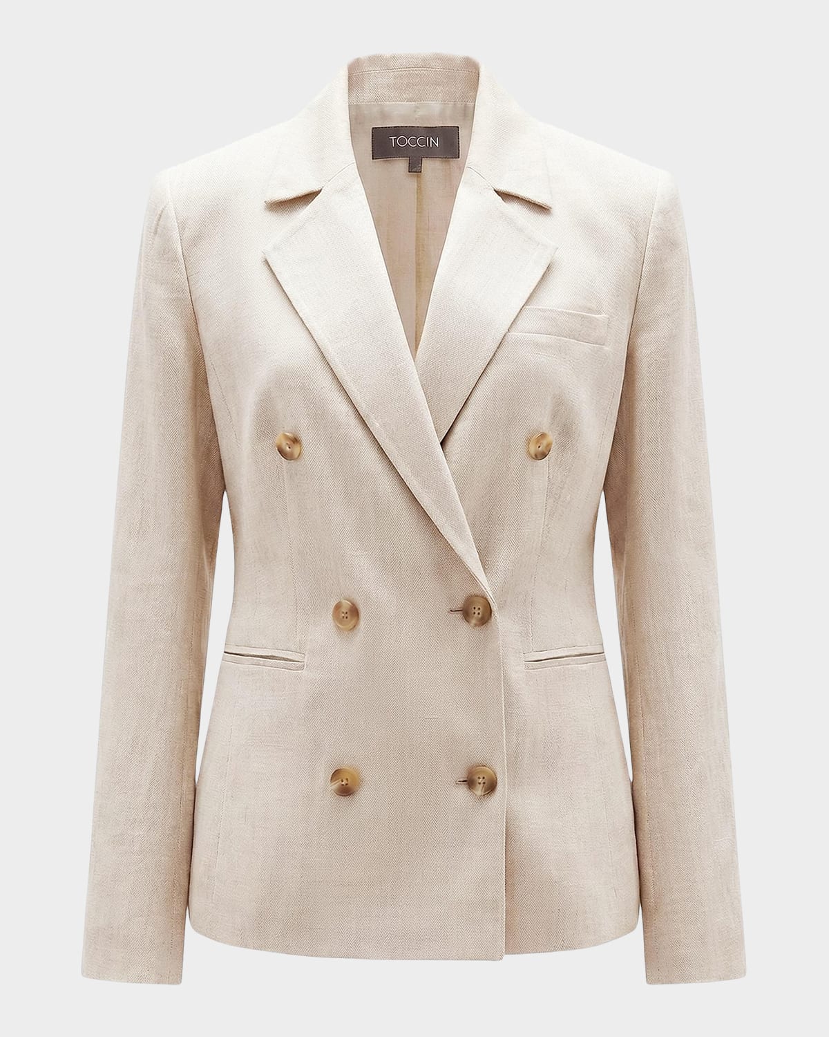 Toccin Jazmin Double-breasted Blazer In Desrt
