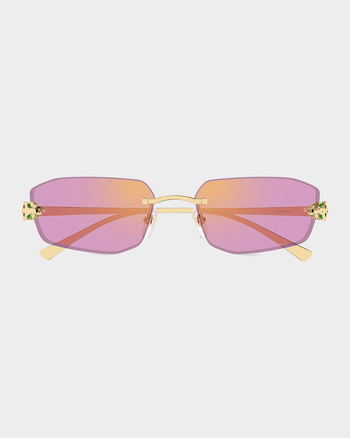 Cartier Panthère Classic 56MM Rimless Sunglasses