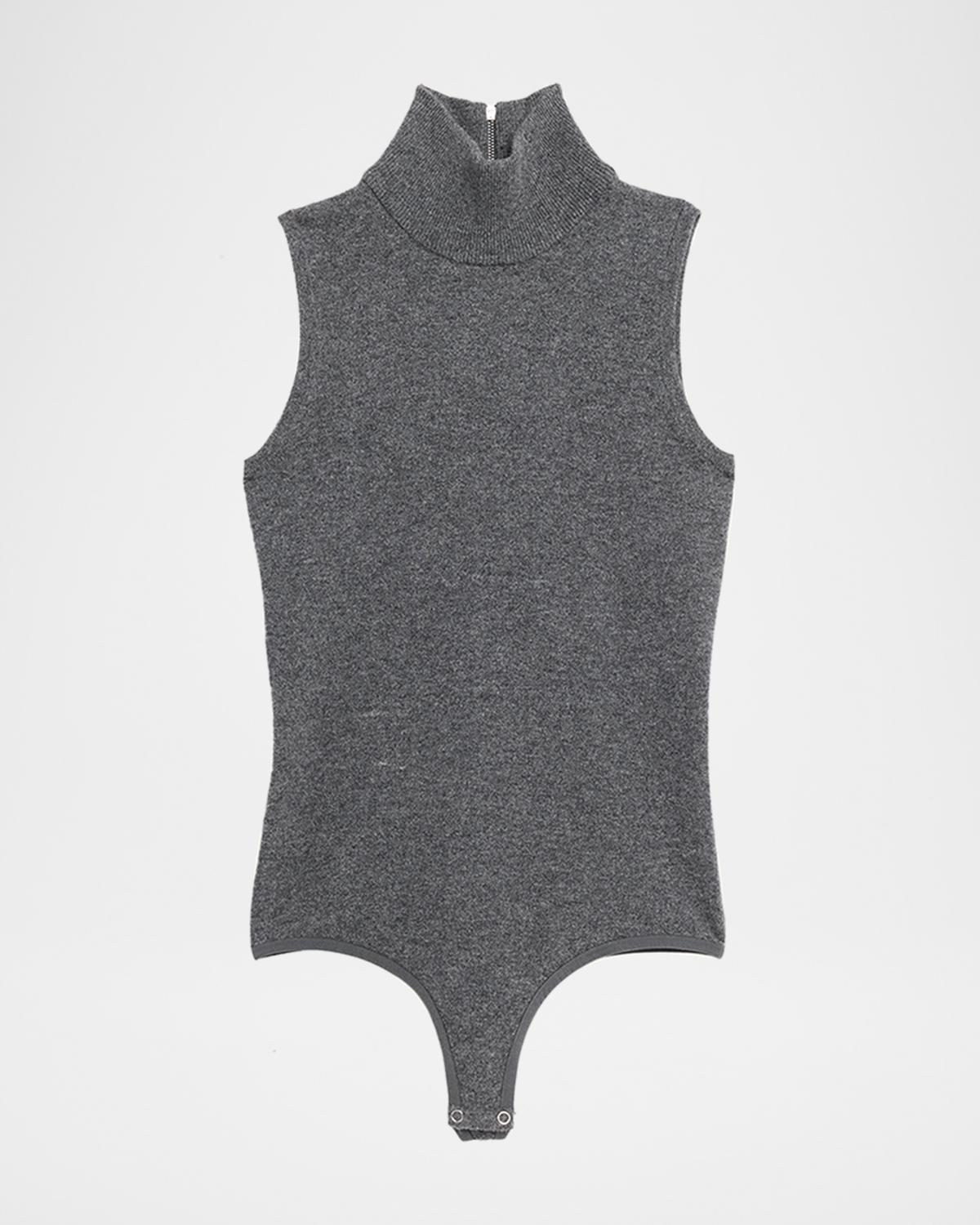 Michael Kors Collection Turtleneck Cashmere-Blend Knit Bodysuit