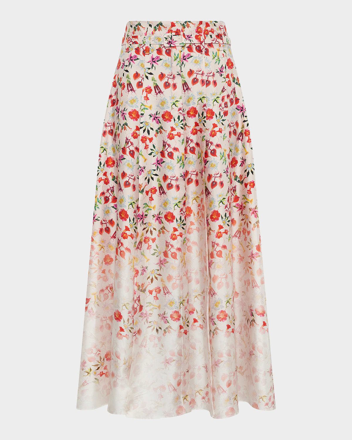 Gabriela Hearst Dugald Degrade Floral Silk Pleated Midi Skirt With Belt | Thumbnail 4 Gabriela Hearst Dugald Degrade Floral Silk Pleated Midi Skirt With Belt | Thumbnail 4