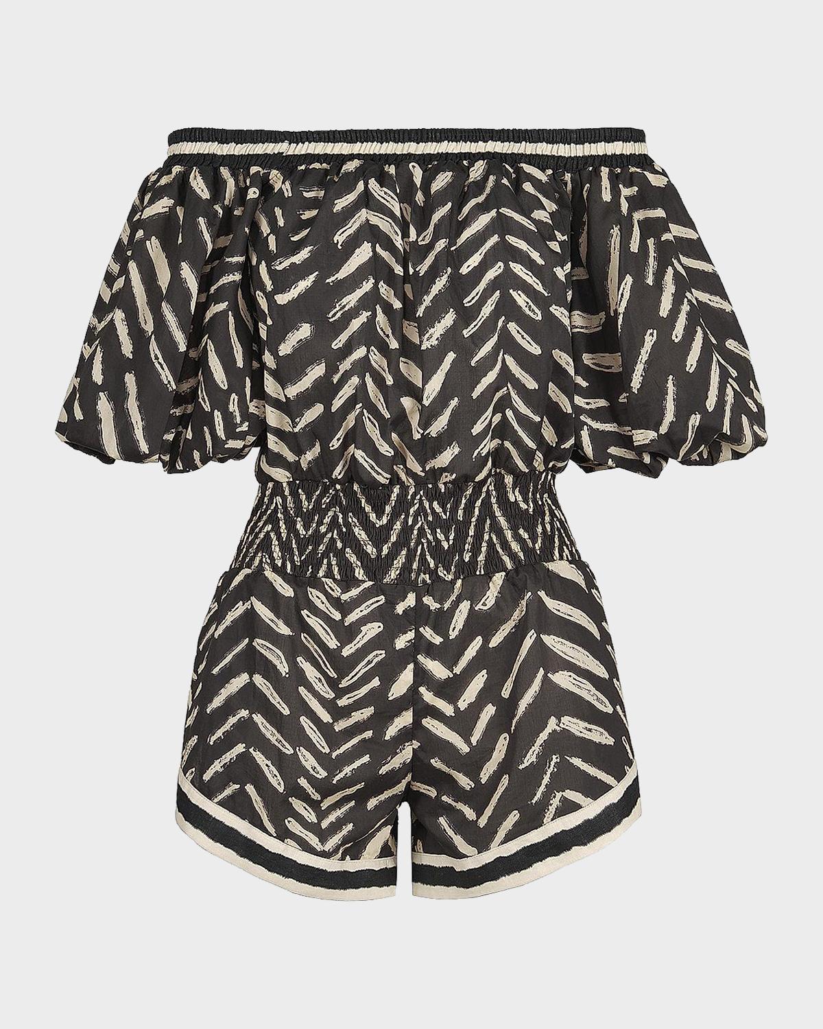 Johanna Ortiz Playa Grande Water Hymn Cotton Romper