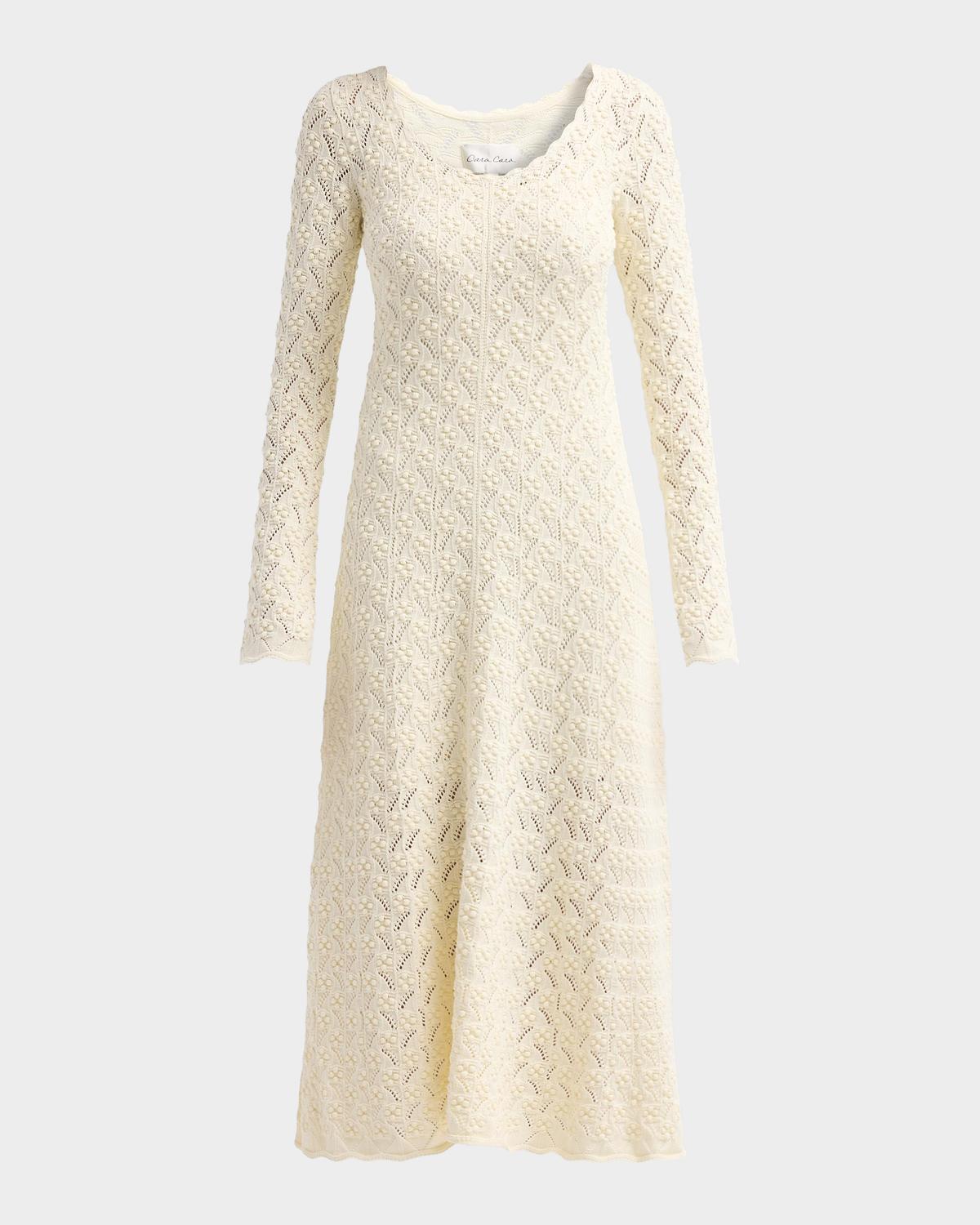 Cara Cara Avril Pointelle Midi Dress