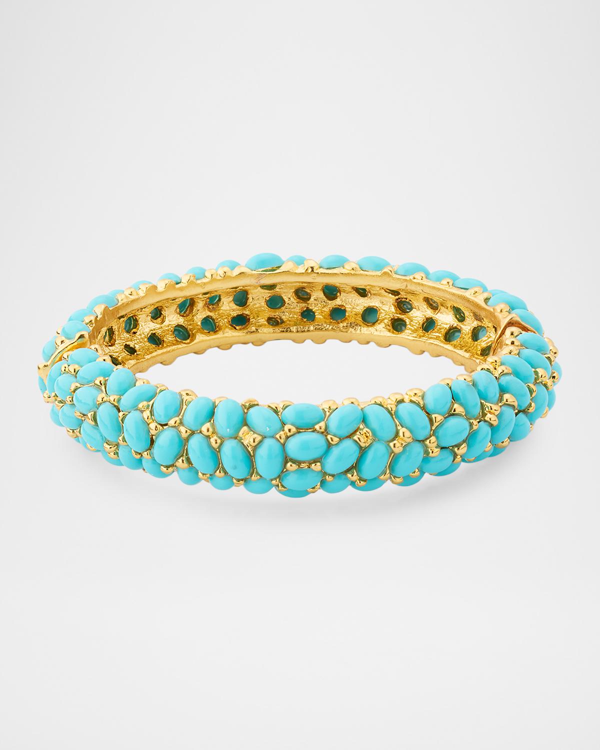 Turquoise Cabochons Thick Bangle