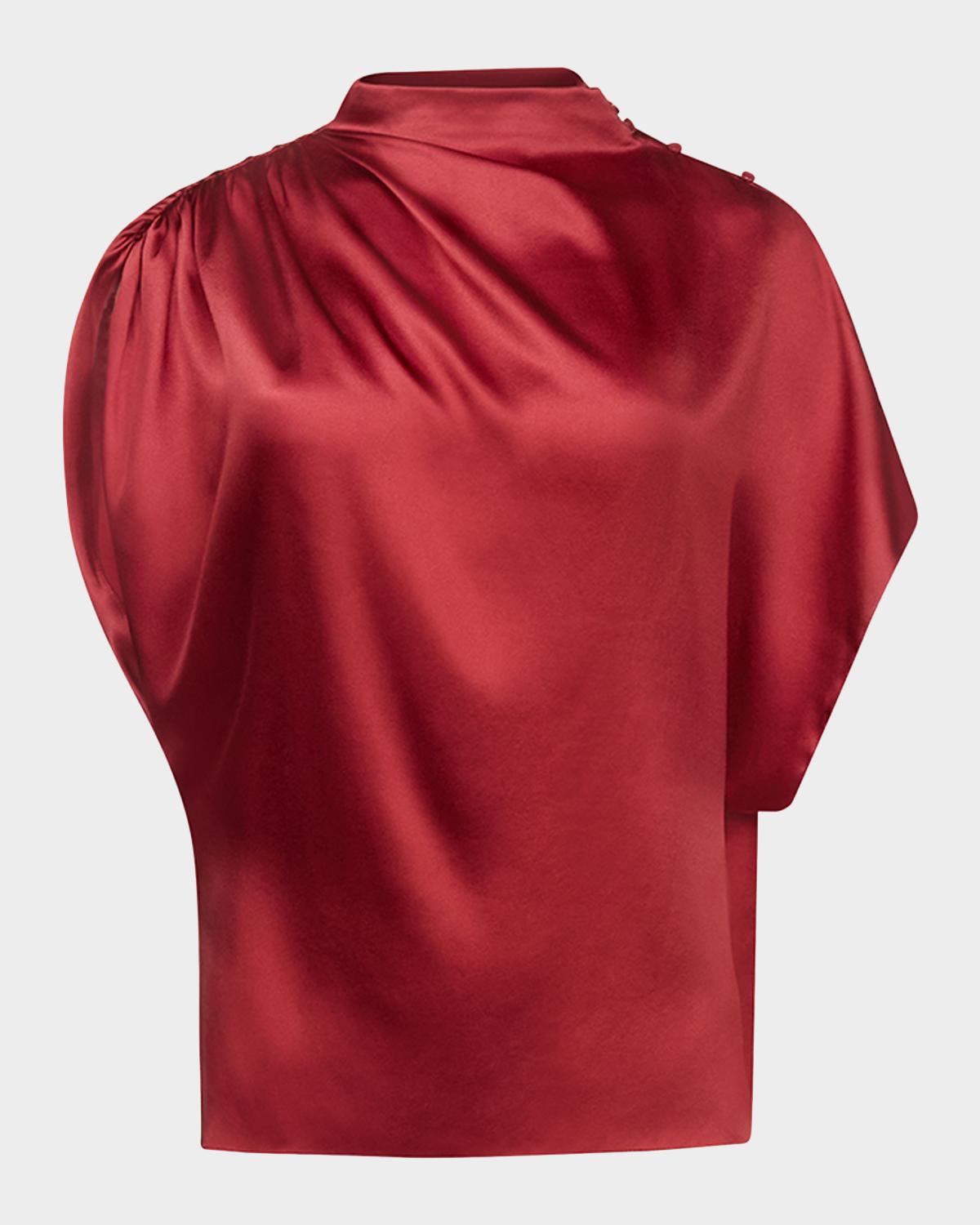 TWP Wish You Would Draped Silk Blouse