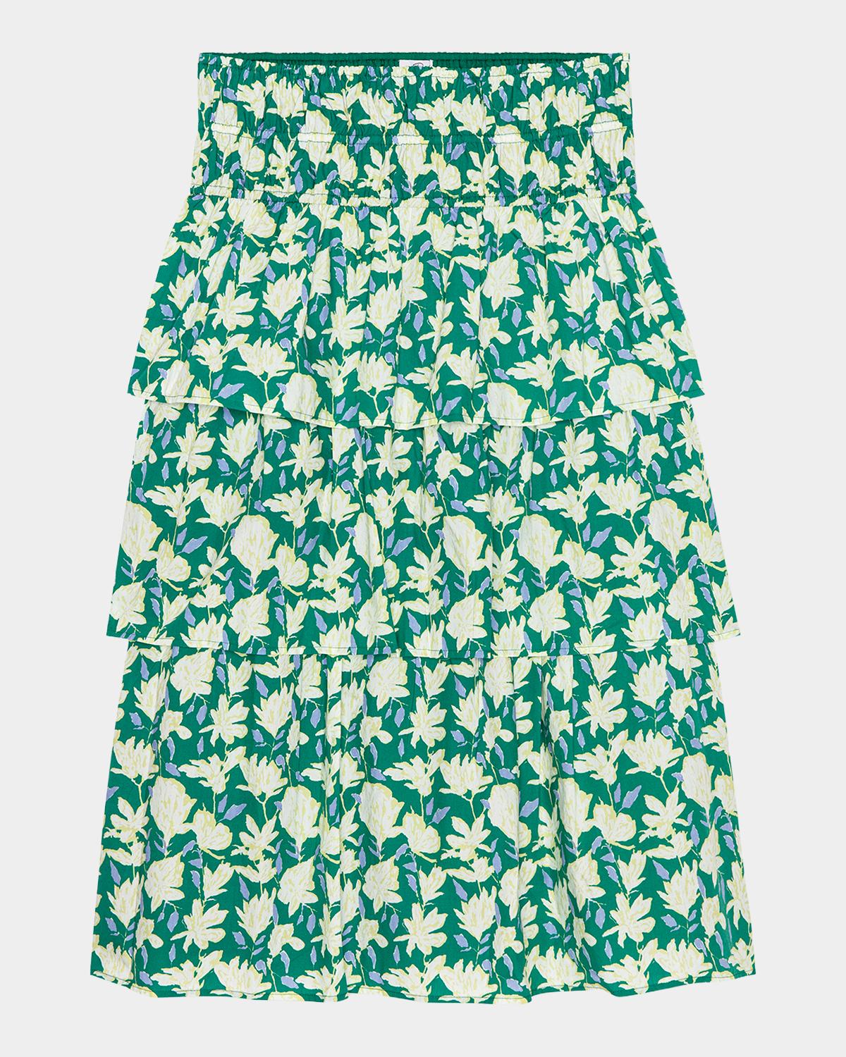Rails Belle Floral Tiered Midi Skirt