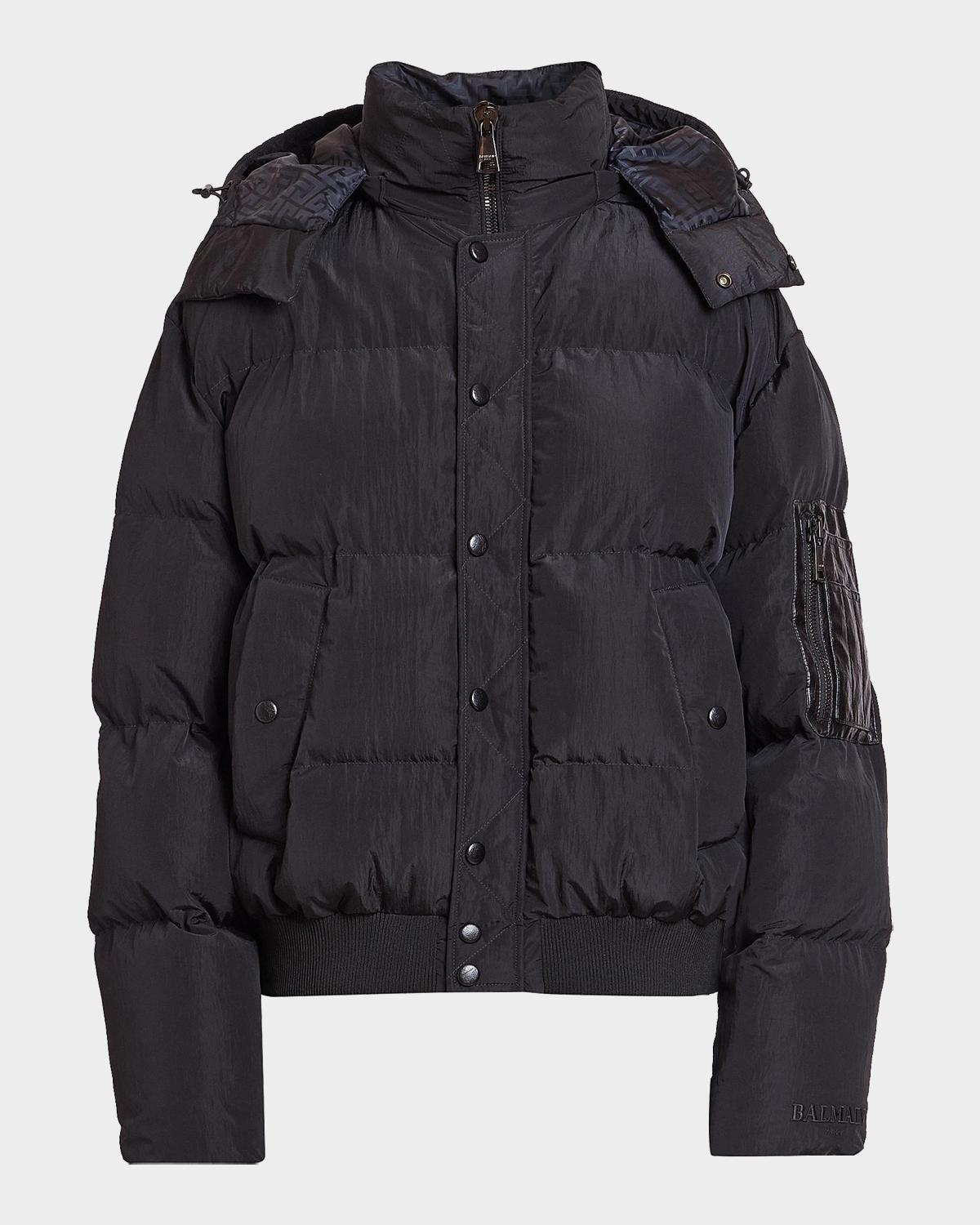 Balmain Men's Quilted Puffer Down Jacket