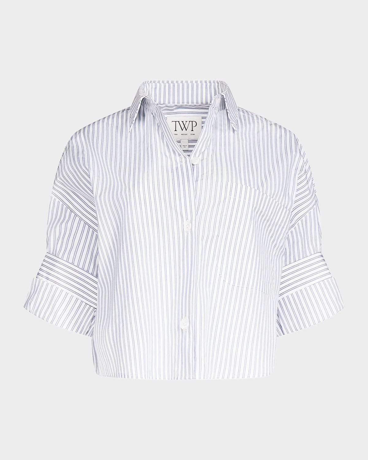 TWP Next Ex Striped Cropped Shirt