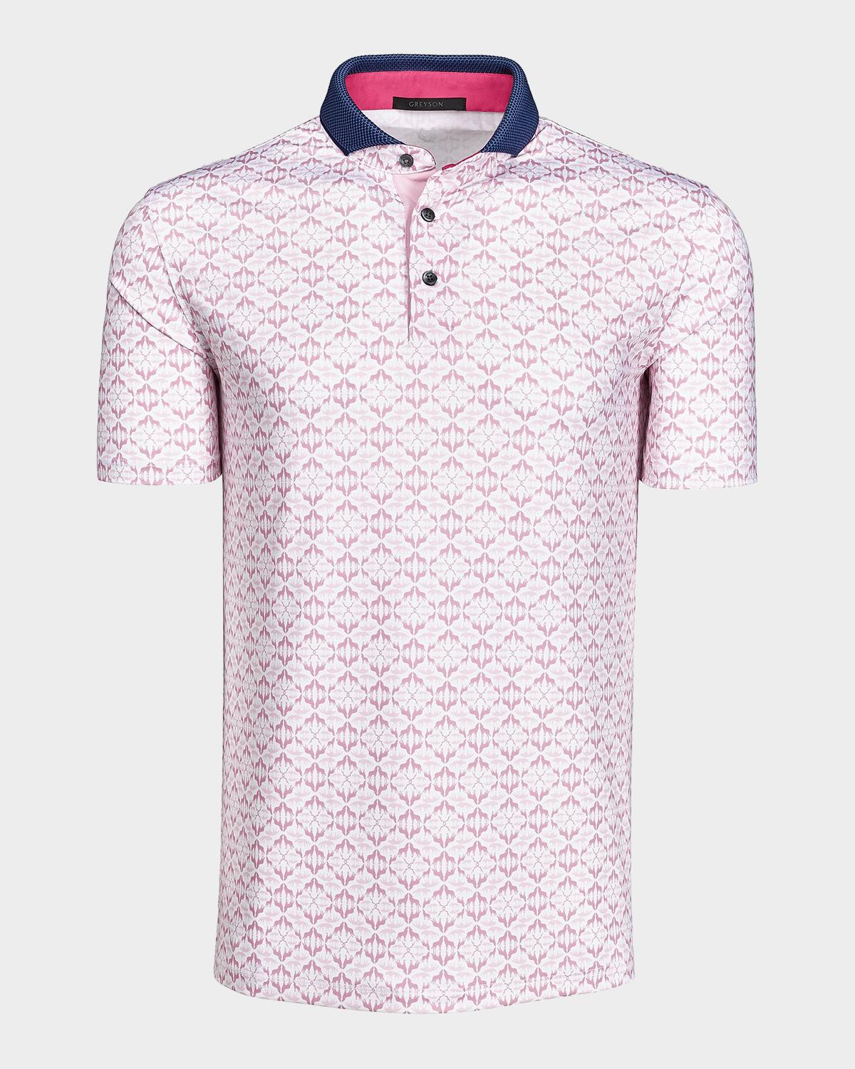 Greyson Wolf Labryinth Printed Polo Shirt