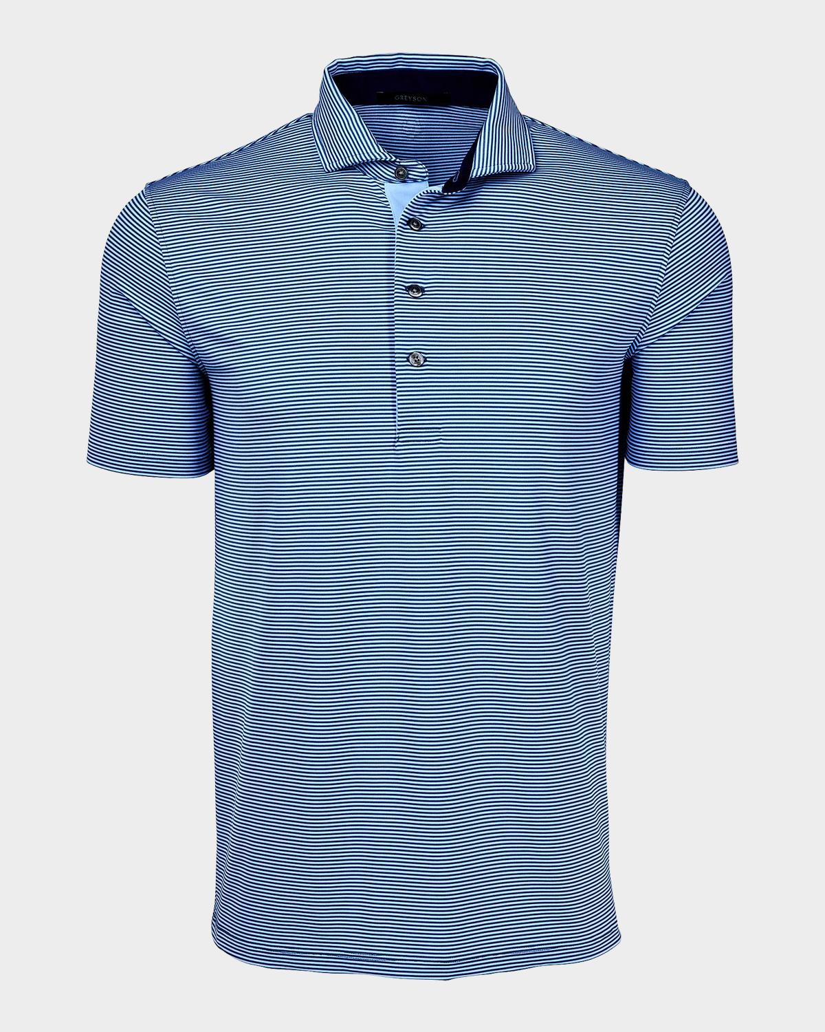 Greyson Men's Quogue Striped Polo Shirt