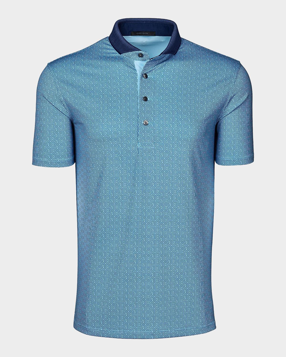Greyson Men's Pathfinder Deco Print Polo Shirt