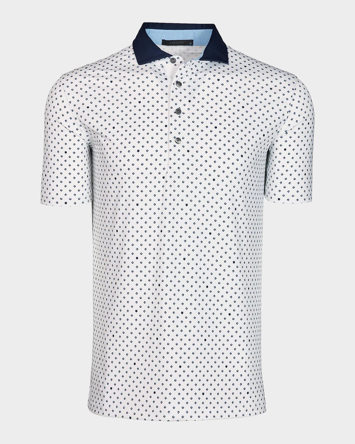 Greyson Men's G Squared Printed Polo Shirt