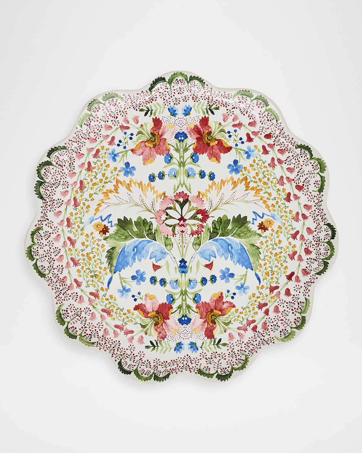 Juliska Sofia French Country White Floral Ceramic Dinner Plate