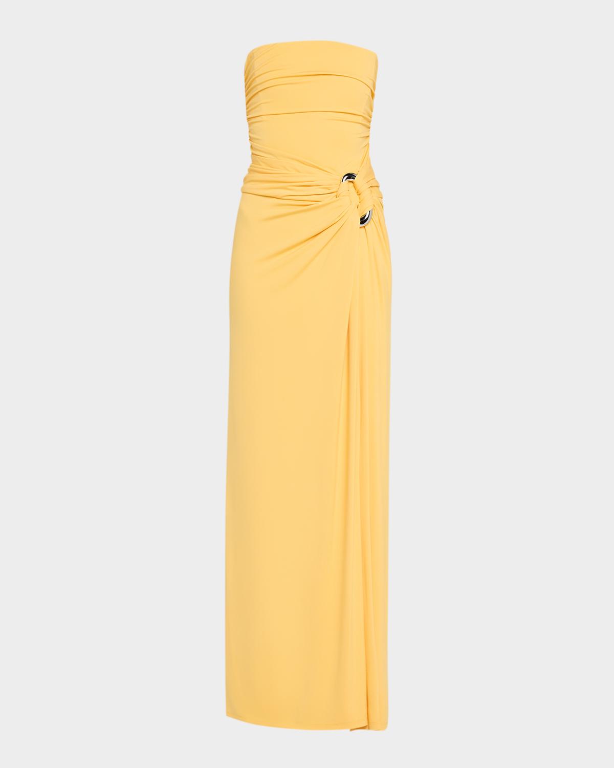 SIMKHAI Emma Strapless Jersey Bustier Maxi Dress