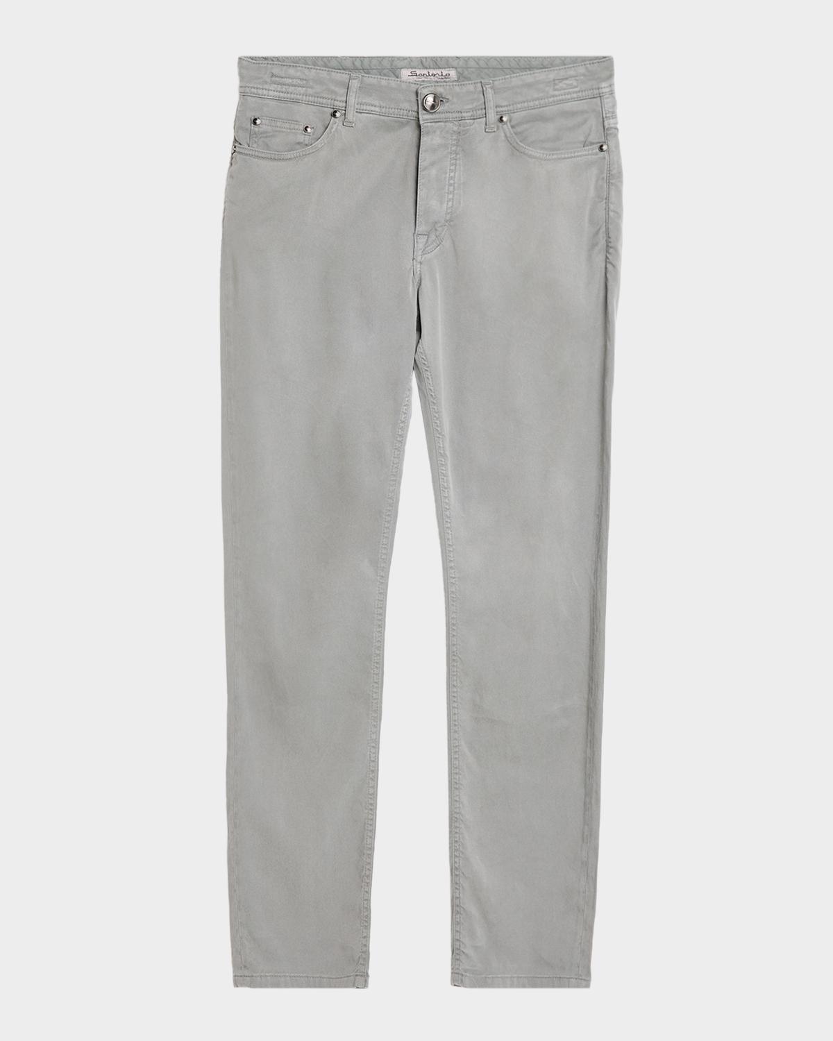 Sartorio Men & Apos;s Cotton-blend Slim-leg Trousers In Avio