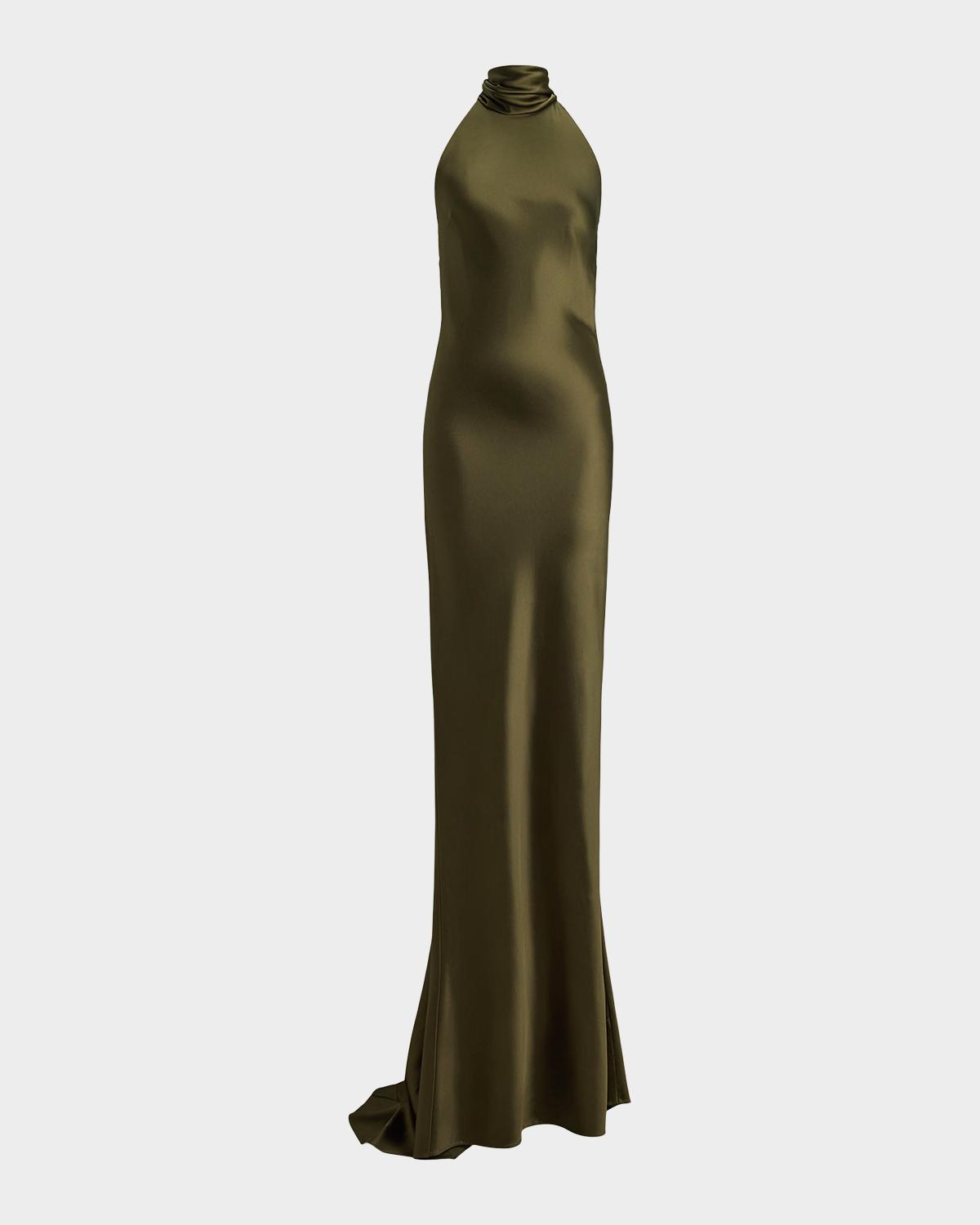 Ralph Lauren Collection Chilton Satin Evening Dress