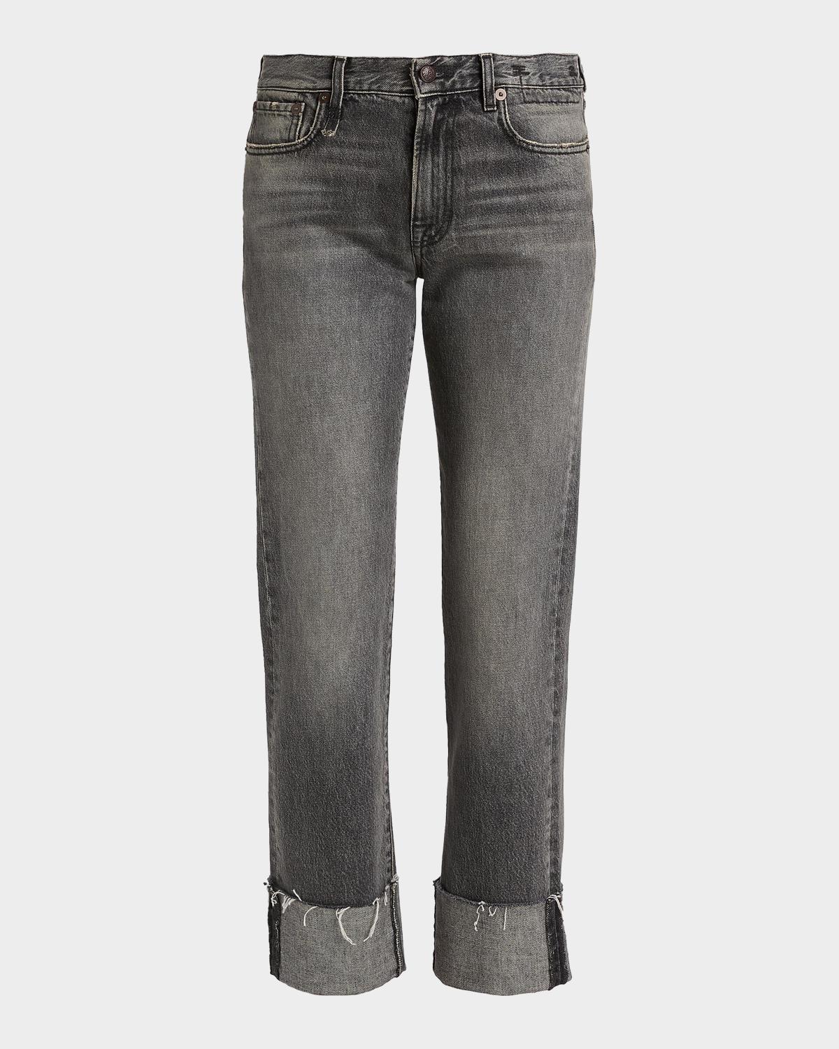 R13 Romeo Cuffed-Hem Straight-Leg Jeans