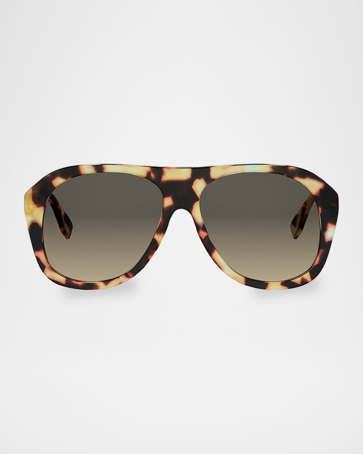 Fendi Oversized Baguette Acetate Aviator Sunglasses
