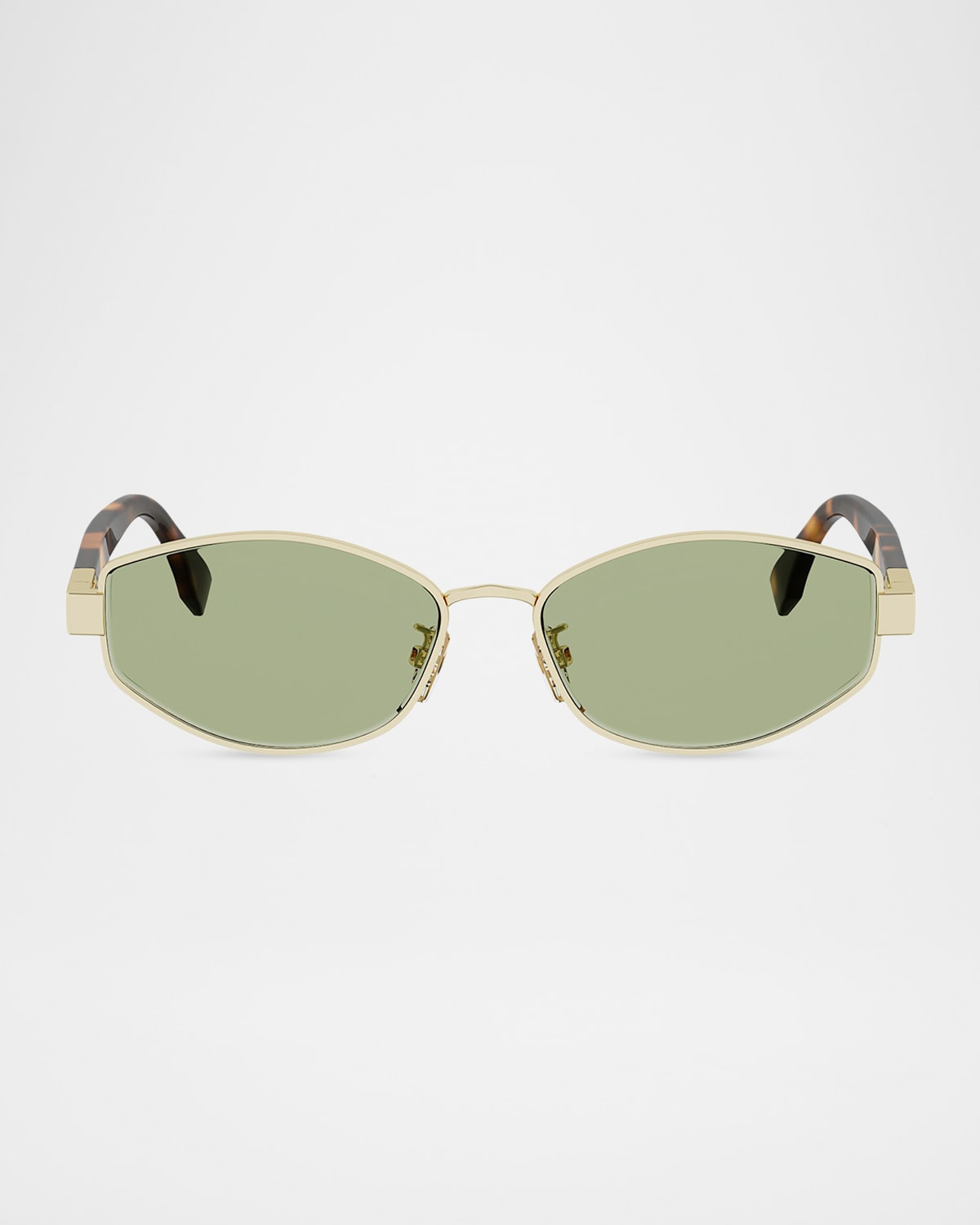 Fendi 56mm Metal Oval Sunglasses